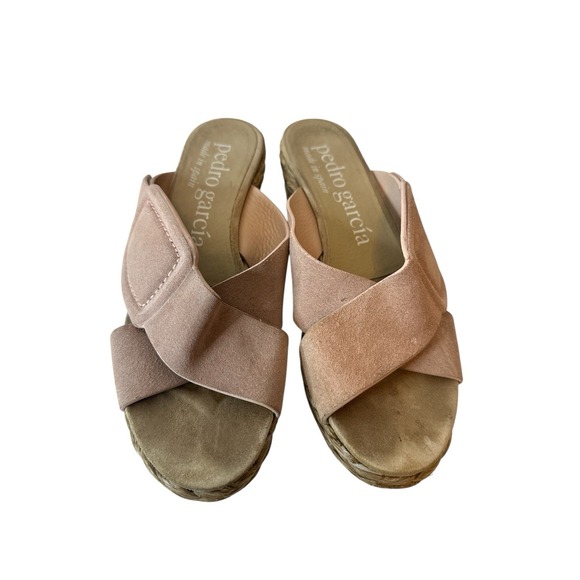 Pedro Garcia Sandals Women's Size 36.5 Braided Raffia Sole Designer Made Spain - Picture 4 of 9